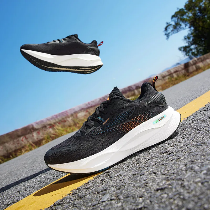 361° Speed Boost CQT Cushioned Slip Resistant Abrasion Resistant Breathable Low Top Running Shoes Men's Obsidian Black-6