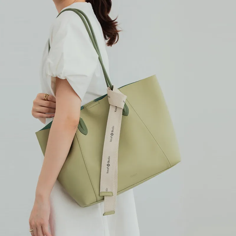 VENOF Soft Leather Tote Bag, Shopping Bag, Handbag, Shoulder Bag Women's Multicolor-8