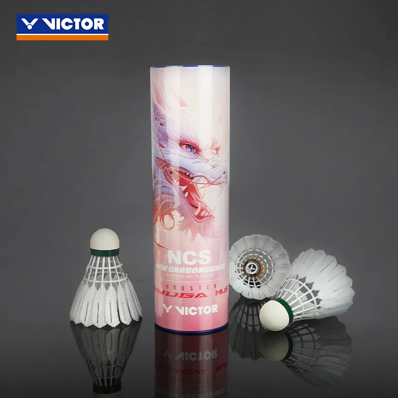 VICTOR Dragon Tooth Blade Special Edition 6 Pack Faux Fur RYUGA Durable Badminton-9