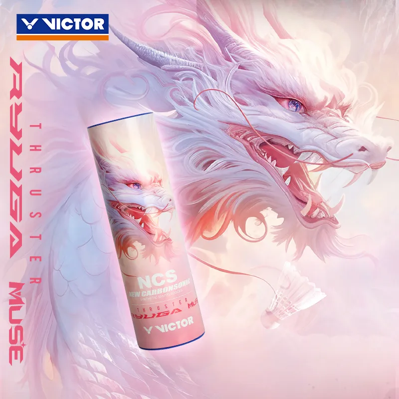 VICTOR Dragon Tooth Blade Special Edition 6 Pack Faux Fur RYUGA Durable Badminton-8