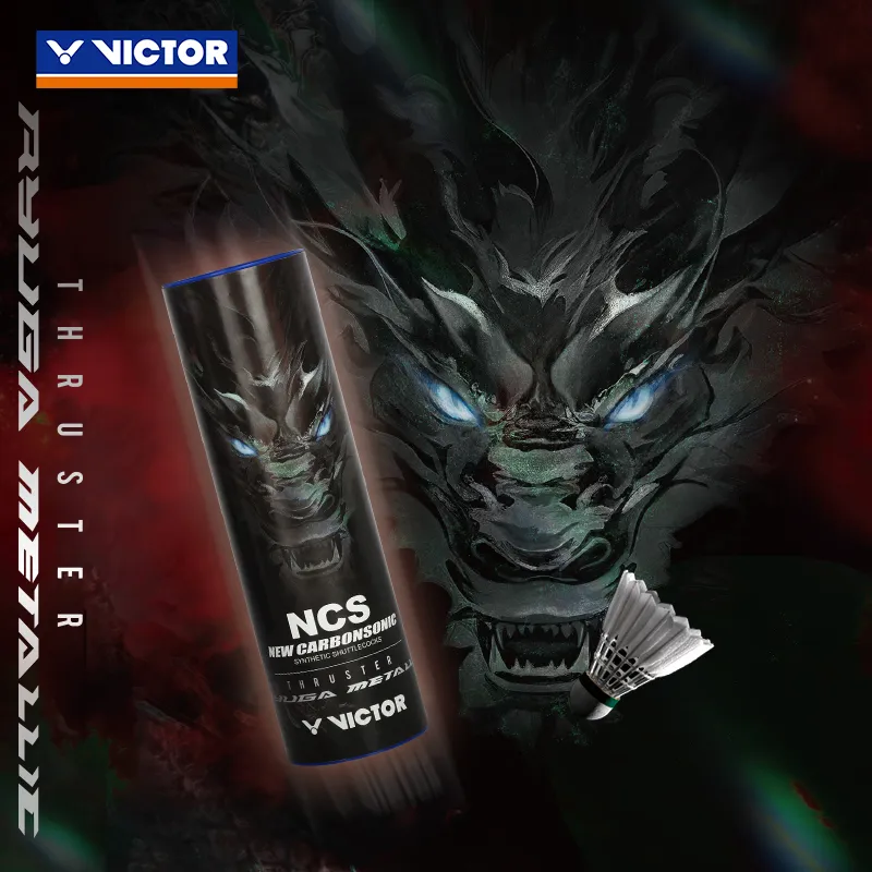 VICTOR Dragon Tooth Blade Special Edition 6 Pack Faux Fur RYUGA Durable Badminton-2