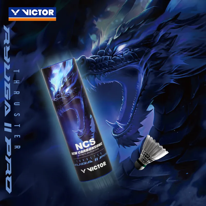 VICTOR Dragon Tooth Blade Special Edition 6 Pack Faux Fur RYUGA Durable Badminton-12
