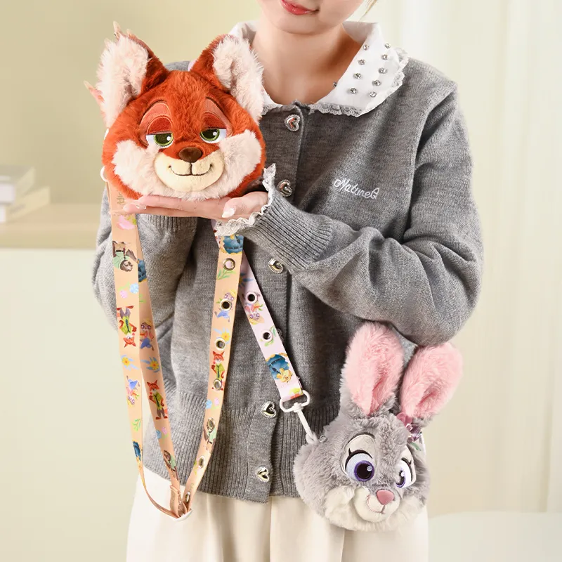POTDEMIEL Disney/Disney Collaboration Polyester The Plush Pain Belt Is Cute Q Meng Crossbody Bag Regular Unisex-17