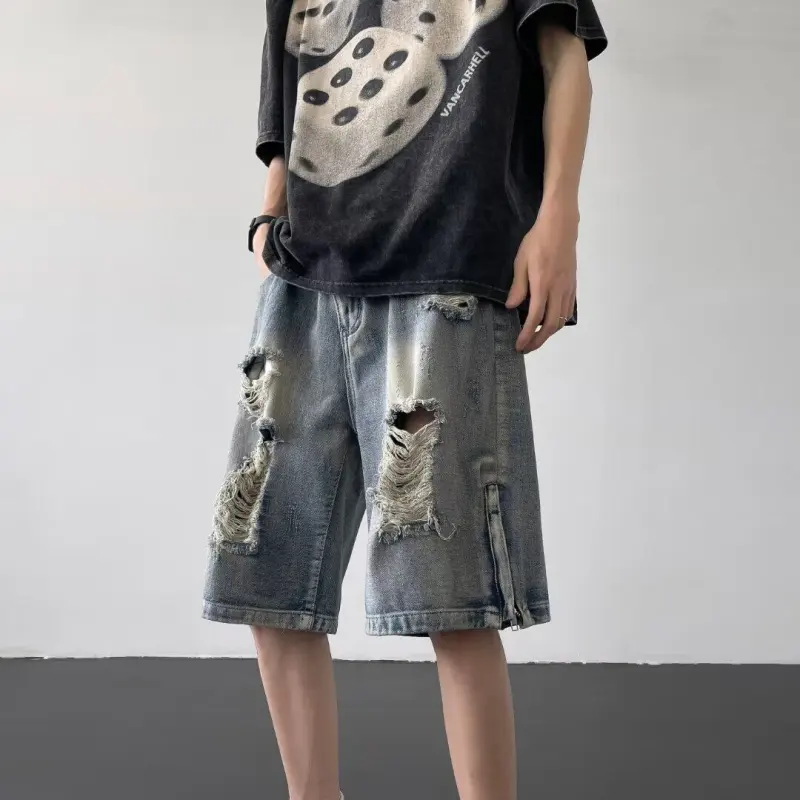 BEAR UNION Denim Shorts Unisex Blue-3
