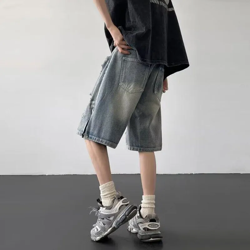 BEAR UNION Denim Shorts Unisex Blue-2