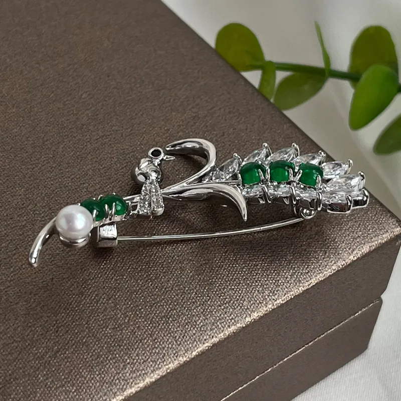 PEARL QUEEN Freshwater Pearl Brooches Unisex-4