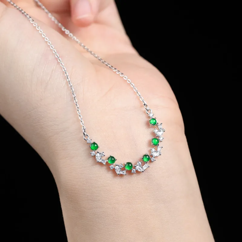 PEARL QUEEN Glutinous Jade Jadeite Necklaces Women's-3