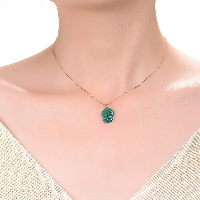 PEARL QUEEN Glutinous Jade Jadeite Necklaces Unisex-7
