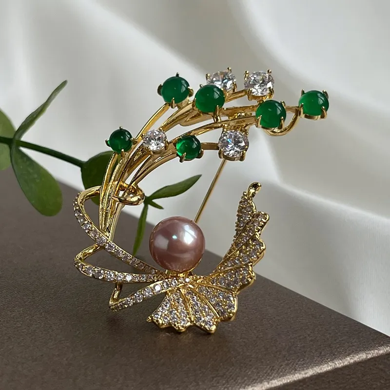PEARL QUEEN Freshwater Pearl Brooches Women's-3