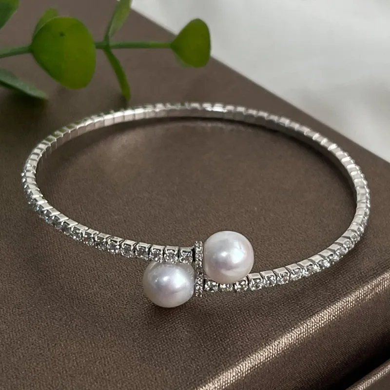 PEARL QUEEN Freshwater Pearl Bangles Women's-3