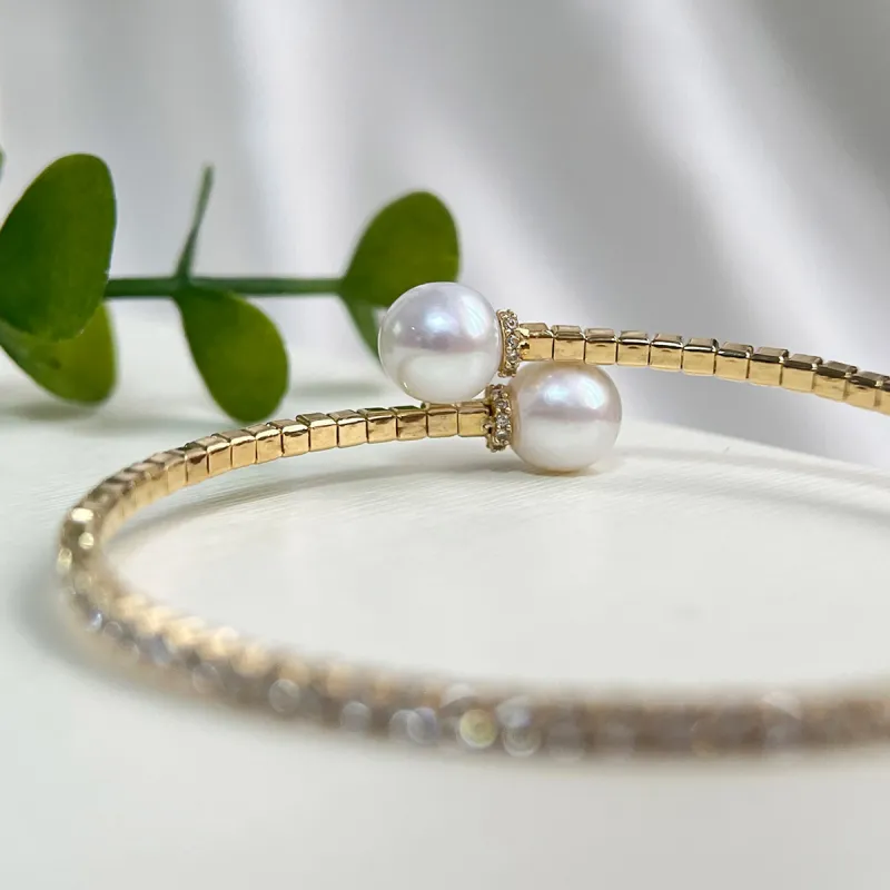 PEARL QUEEN Freshwater Pearl Bangles Women's-8