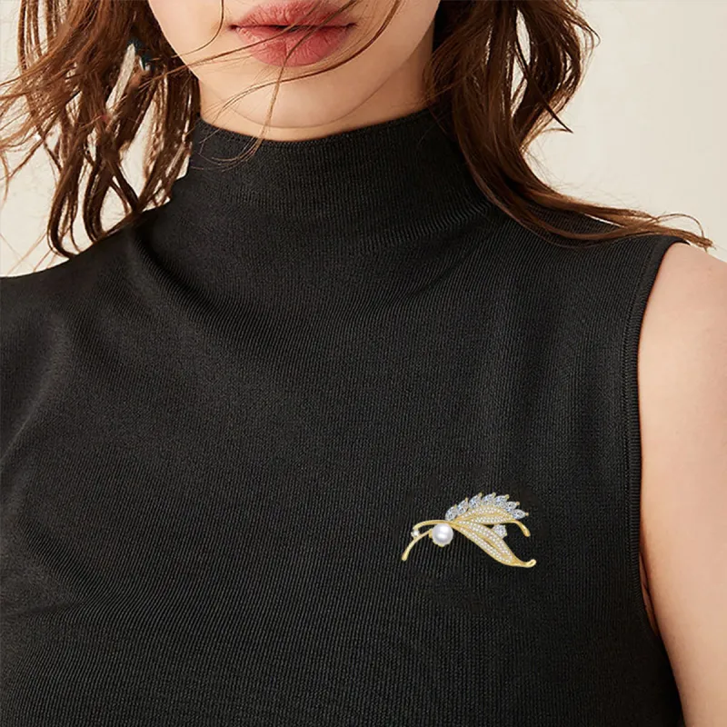 PEARL QUEEN Freshwater Pearl Brooches Unisex-4