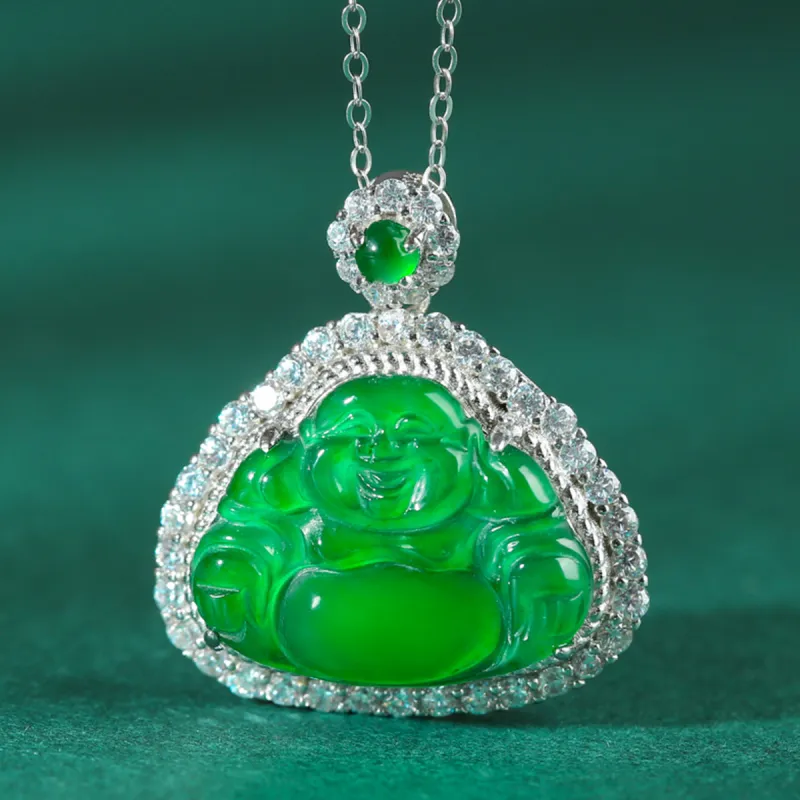 PEARL QUEEN Glutinous Jade Jadeite Necklaces Unisex-3