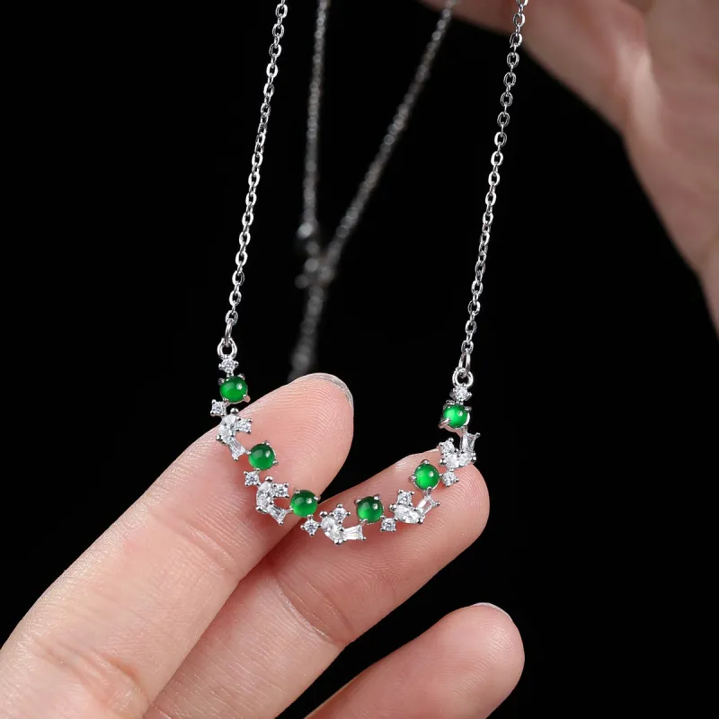 PEARL QUEEN Glutinous Jade Jadeite Necklaces Women's-1