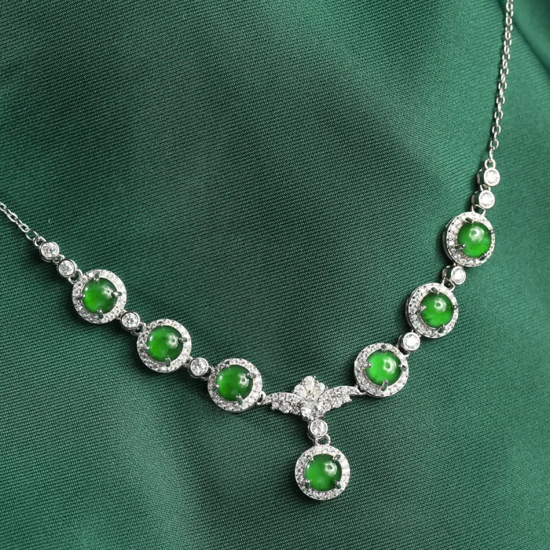 PEARL QUEEN Glutinous Jade Jadeite Necklaces Women's-5
