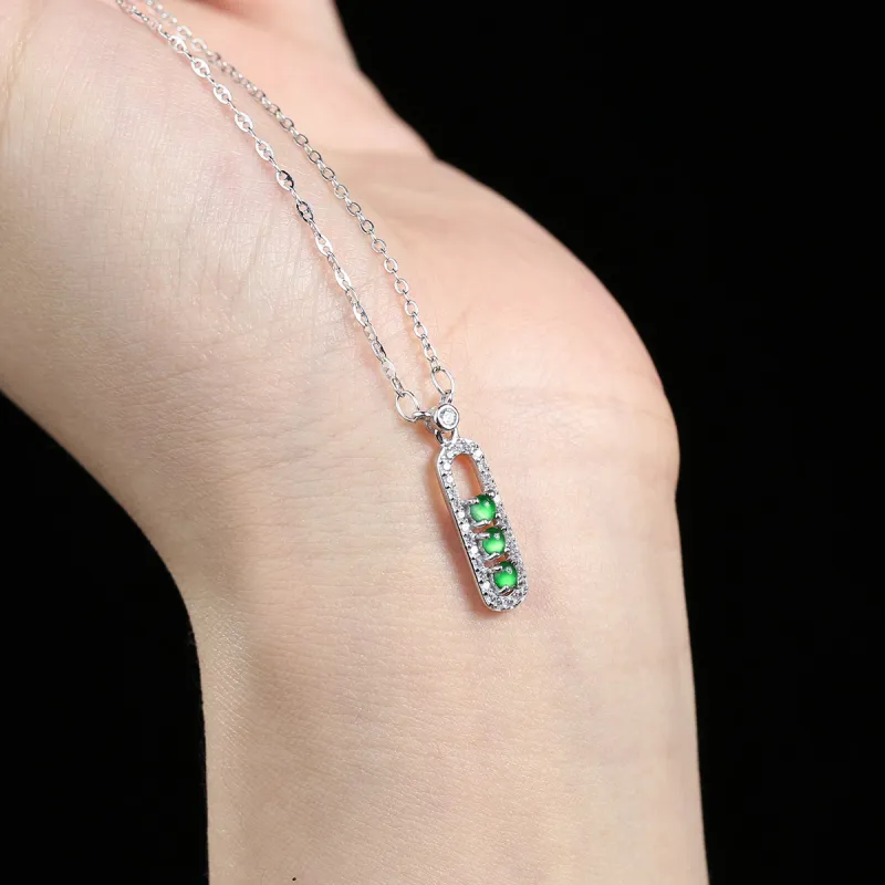 PEARL QUEEN Glutinous Jade Jadeite Necklaces Women's-6