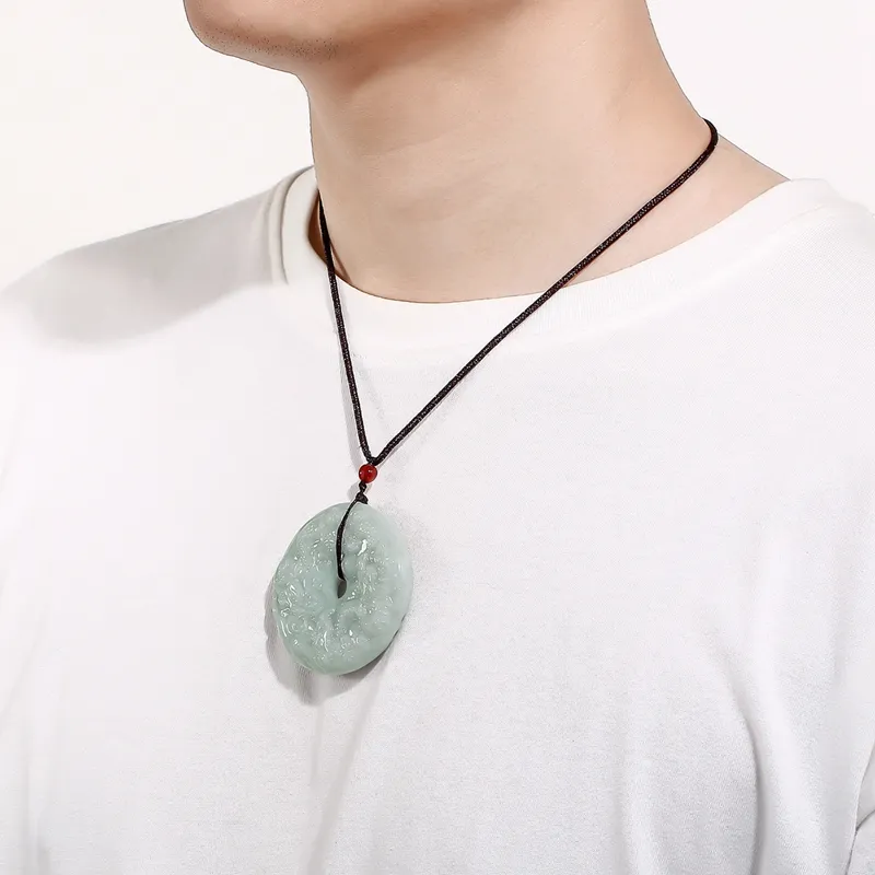 PEARL QUEEN Glutinous Jade Jadeite Pendants Unisex-6