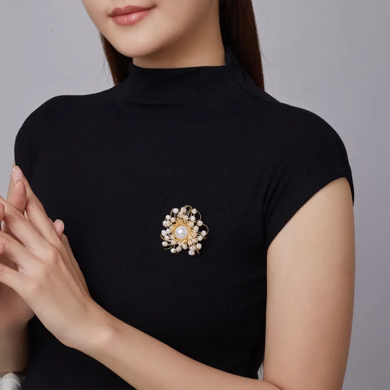 PEARL QUEEN Freshwater Pearl Brooches Women's-5