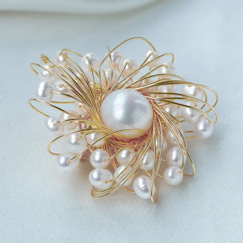 PEARL QUEEN Freshwater Pearl Brooches Women's-2