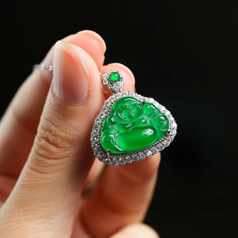 PEARL QUEEN Glutinous Jade Jadeite Necklaces Unisex-5