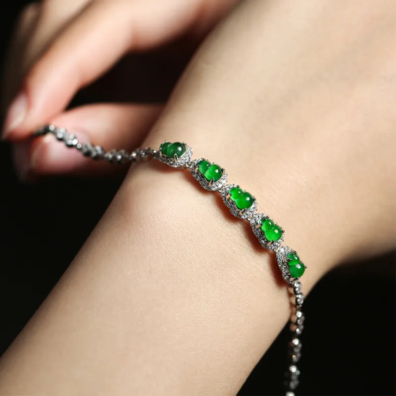 PEARL QUEEN Glutinous Jade Jadeite Bracelets Unisex-2