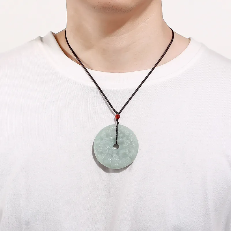 PEARL QUEEN Glutinous Jade Jadeite Pendants Unisex-5