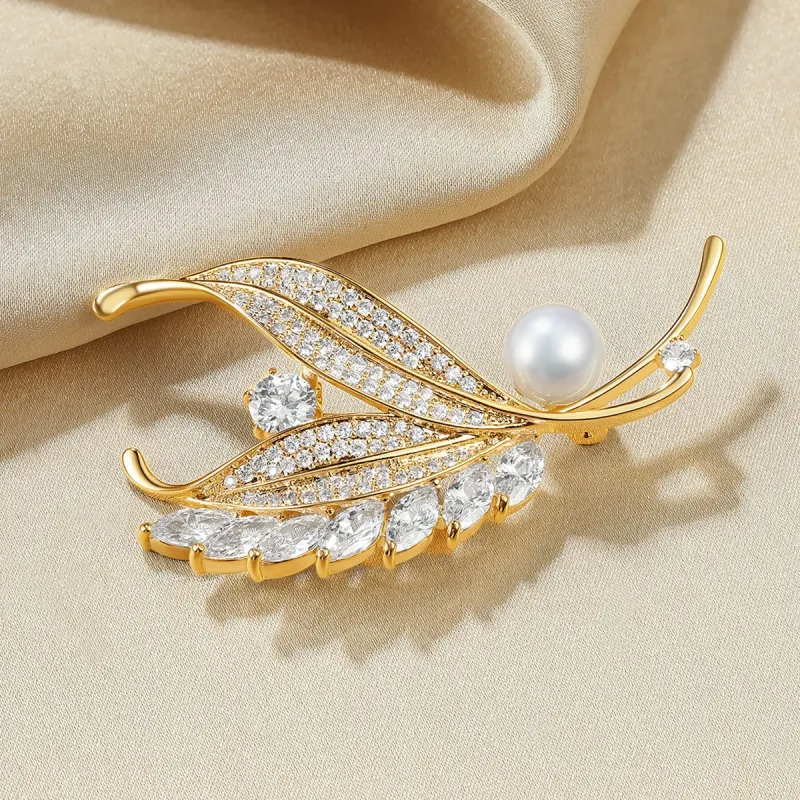PEARL QUEEN Freshwater Pearl Brooches Unisex-2
