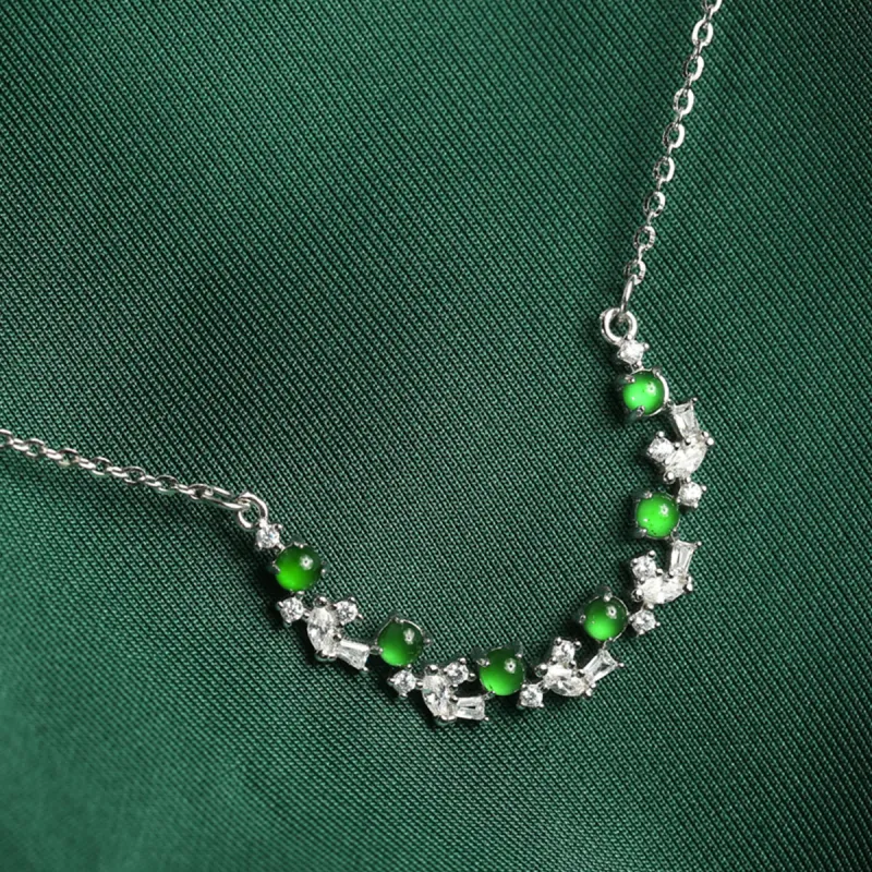 PEARL QUEEN Glutinous Jade Jadeite Necklaces Women's-4