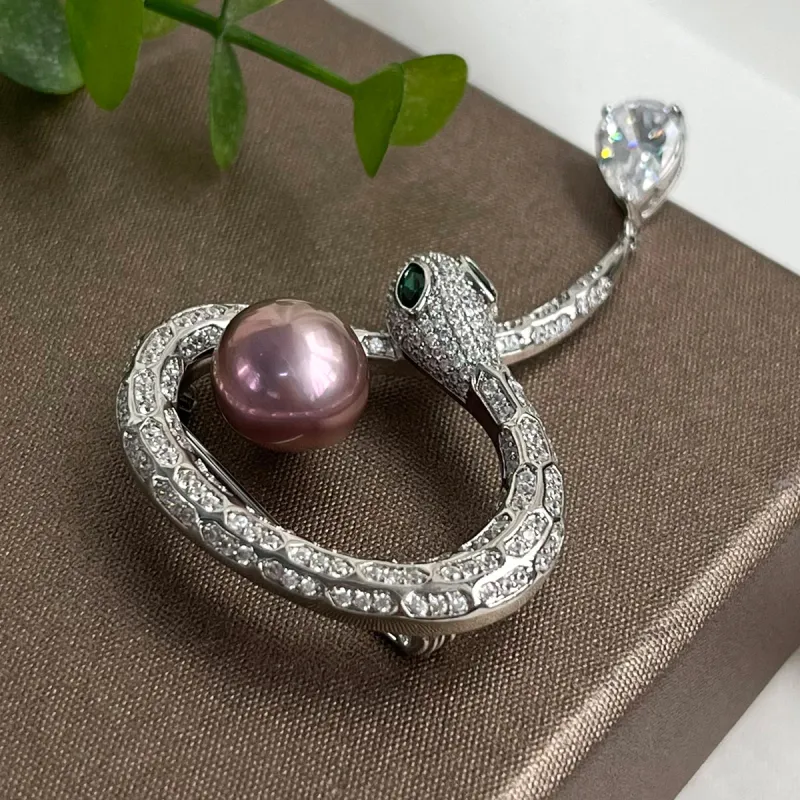 PEARL QUEEN Freshwater Pearl Brooches Unisex-4