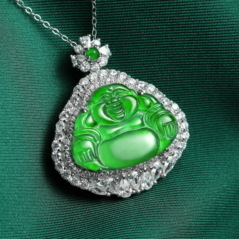 PEARL QUEEN Glutinous Jade Jadeite Necklaces Unisex-4