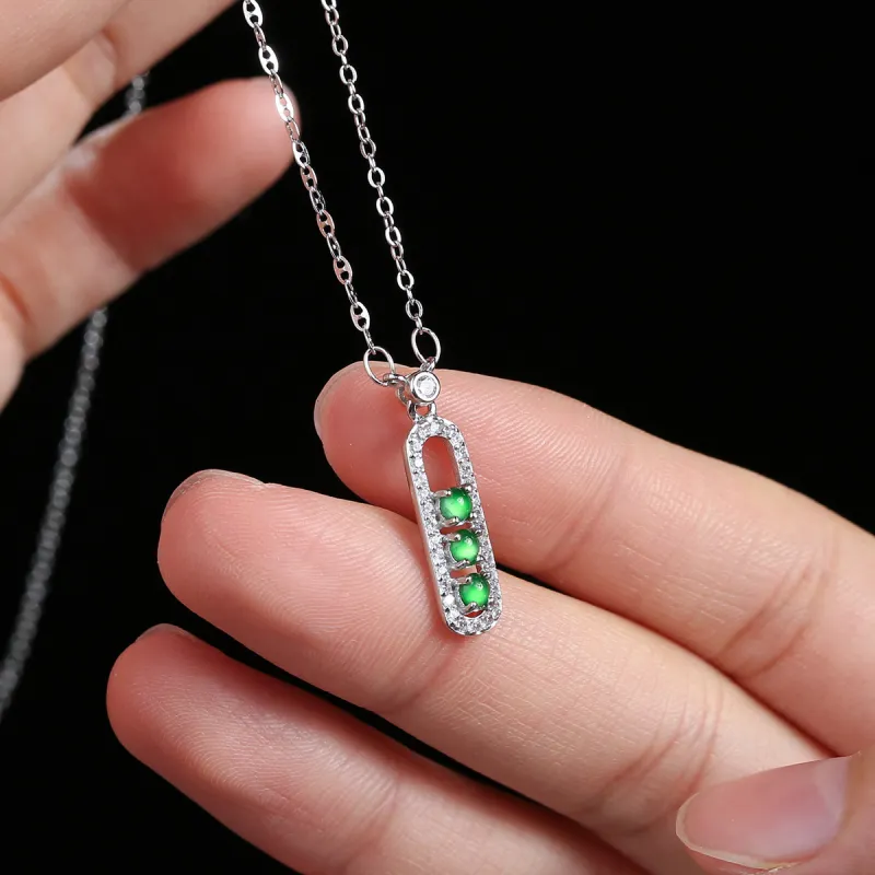 PEARL QUEEN Glutinous Jade Jadeite Necklaces Women's-3