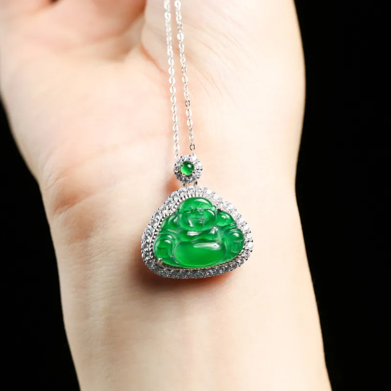 PEARL QUEEN Glutinous Jade Jadeite Necklaces Unisex-6