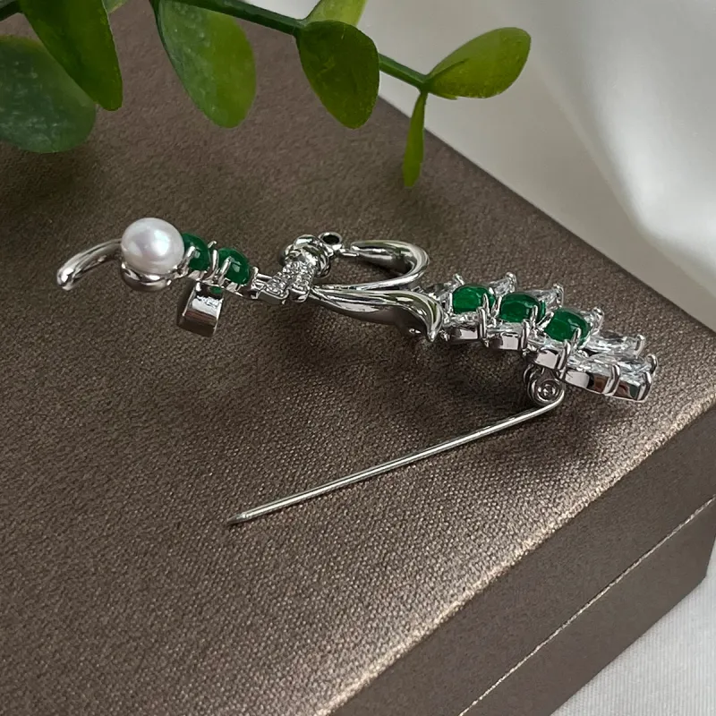 PEARL QUEEN Freshwater Pearl Brooches Unisex-3
