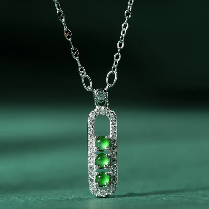 PEARL QUEEN Glutinous Jade Jadeite Necklaces Women's-4