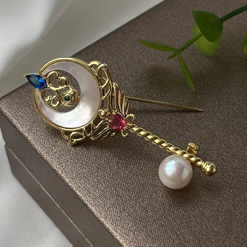 PEARL QUEEN Freshwater Pearl Brooches Women's-1