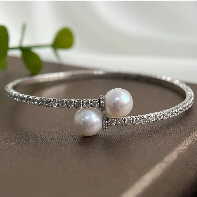 PEARL QUEEN Freshwater Pearl Bangles Women's-4