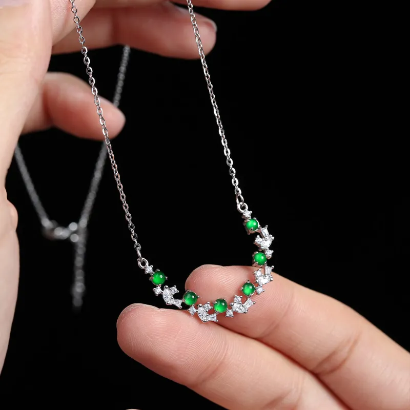 PEARL QUEEN Glutinous Jade Jadeite Necklaces Women's-2