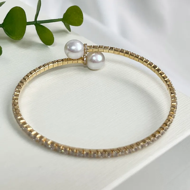 PEARL QUEEN Freshwater Pearl Bangles Women's-9