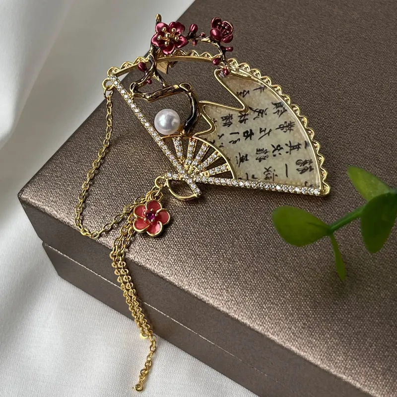 PEARL QUEEN Freshwater Pearl Brooches Unisex-3
