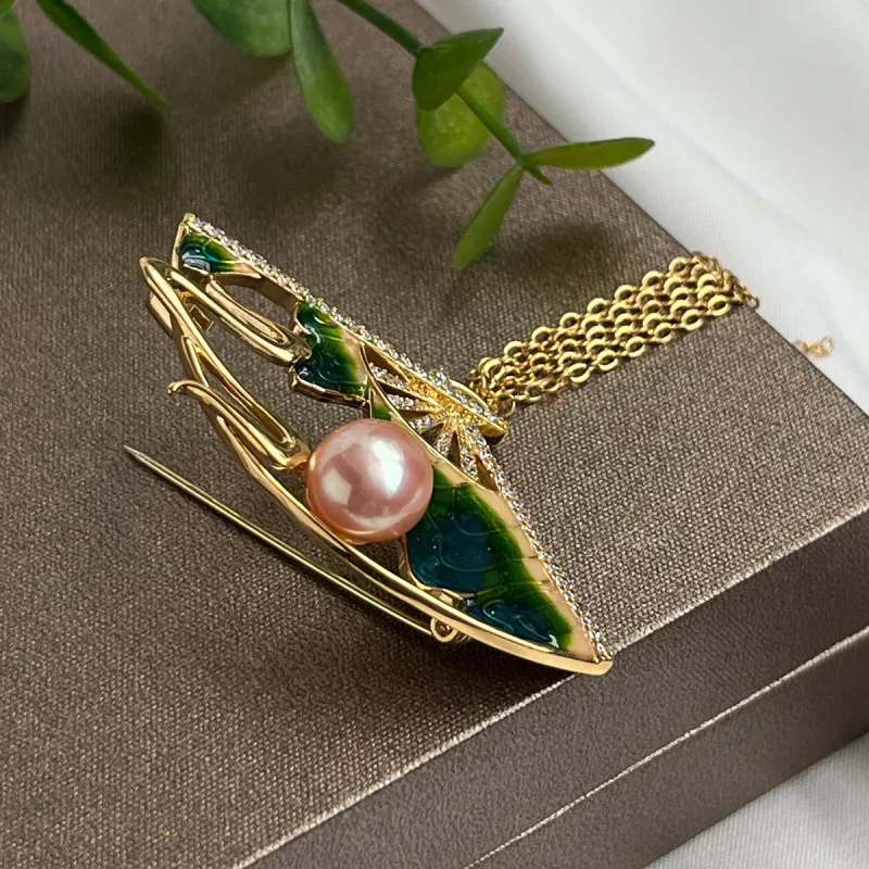 PEARL QUEEN Freshwater Pearl Brooches Unisex-2