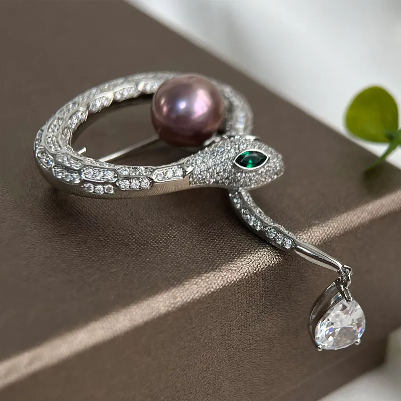 PEARL QUEEN Freshwater Pearl Brooches Unisex-2