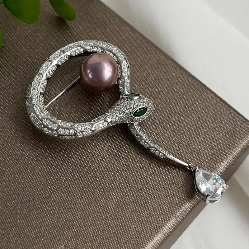 PEARL QUEEN Freshwater Pearl Brooches Unisex-3