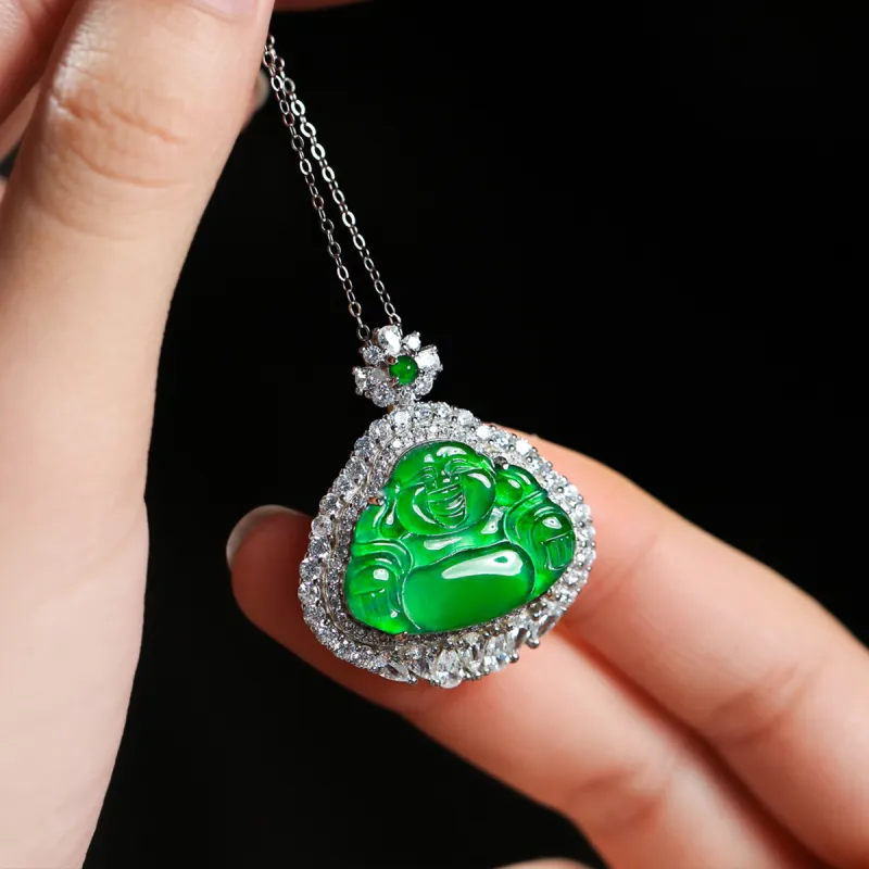 PEARL QUEEN Glutinous Jade Jadeite Necklaces Unisex-2