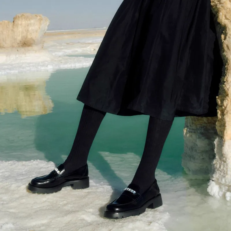 Staccato Loafers 4cm Women's Black-4