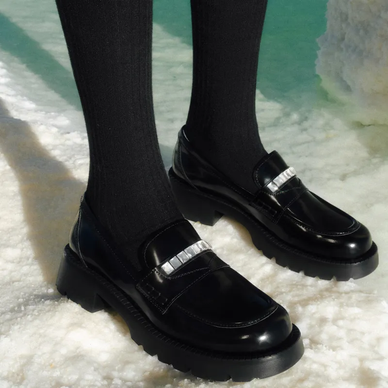 Staccato Loafers 4cm Women's Black-5