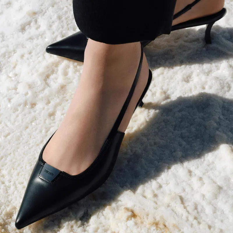 Staccato Monica Flared Heel Pointed Toe High Heels 6cm Women's-6