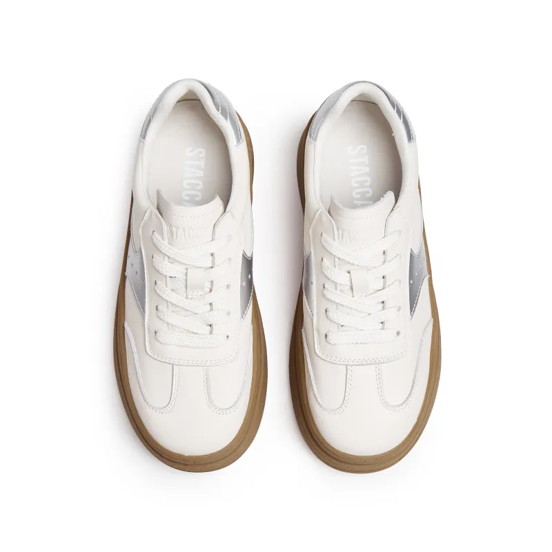 Staccato Low Top Skateboard Shoes Women's Gray White-3