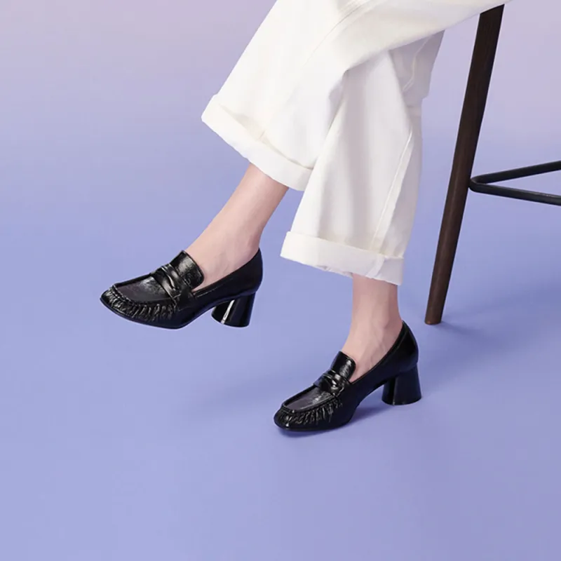 Joypeace Soft European Bag Loafers 5.5cm Women's-5