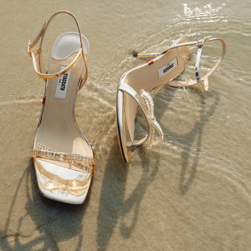 Staccato Lemon Soda One Strap Sandals 8cm Women's-4