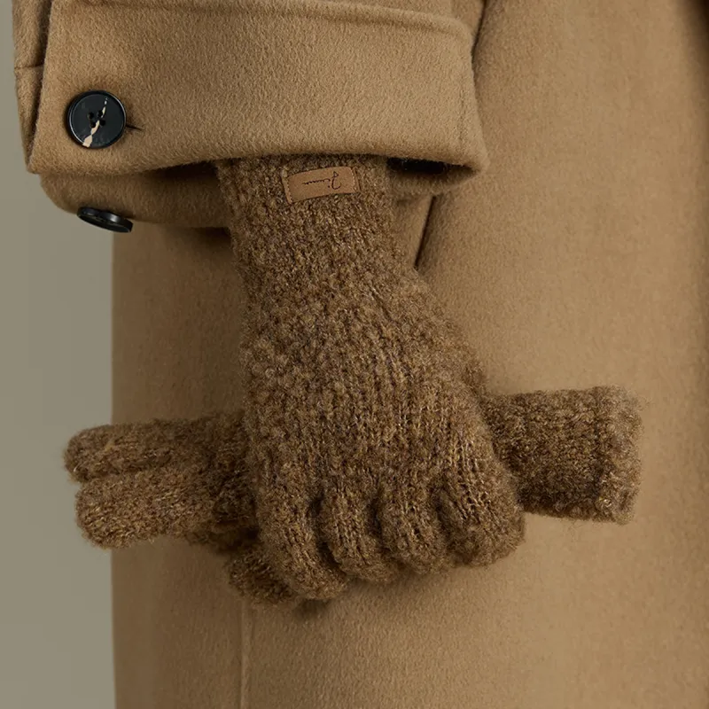 JIUMU Sheep Wool Knit Gloves Women's-4